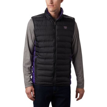 Pánské Vesty Columbia Collegiate Lake 22 Reversible - Washington Černé Fialové QTPXCK496